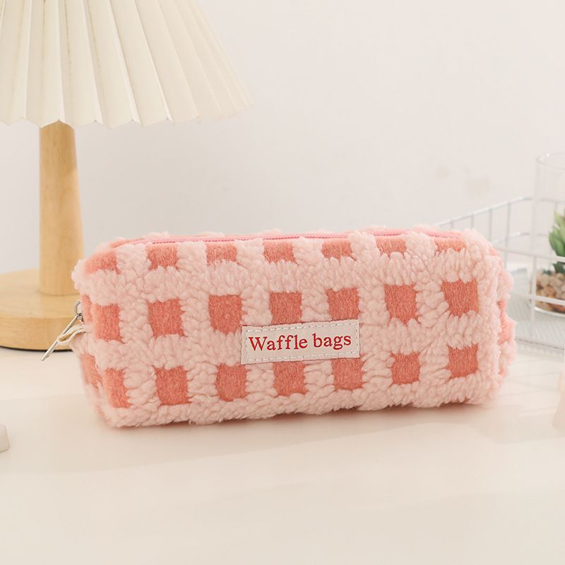 Checkerboard Plush Pencil Case - Modomu