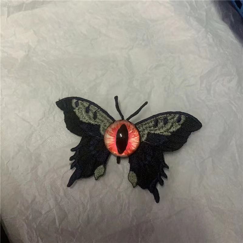 Embroidered Eye Butterfly Clip