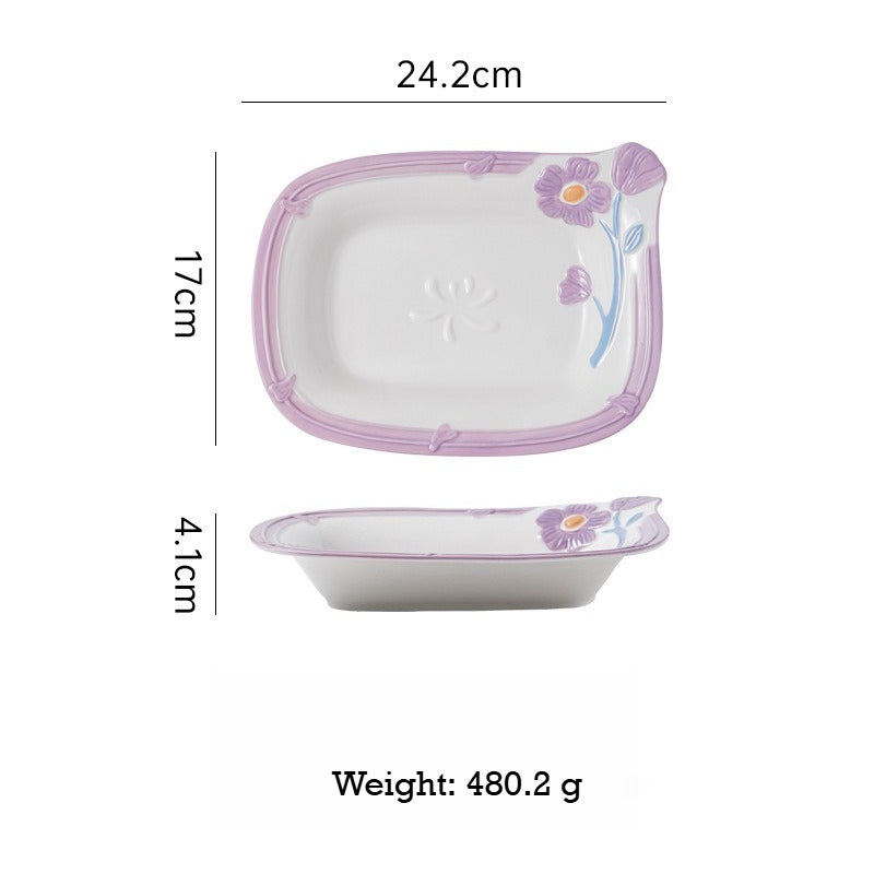 Floral Ceramic Baking Plate - Modomu