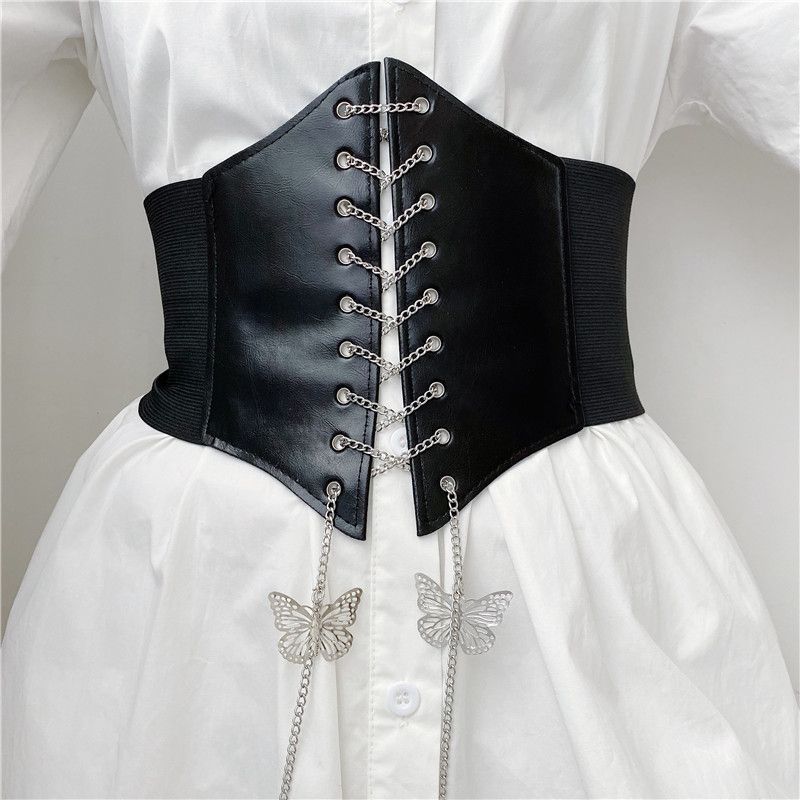 Retro Lace Wide Waist Belt - Modomu