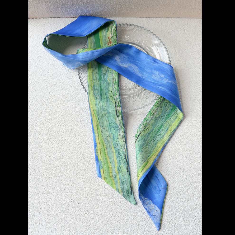 Art Print Narrow Silk Tie