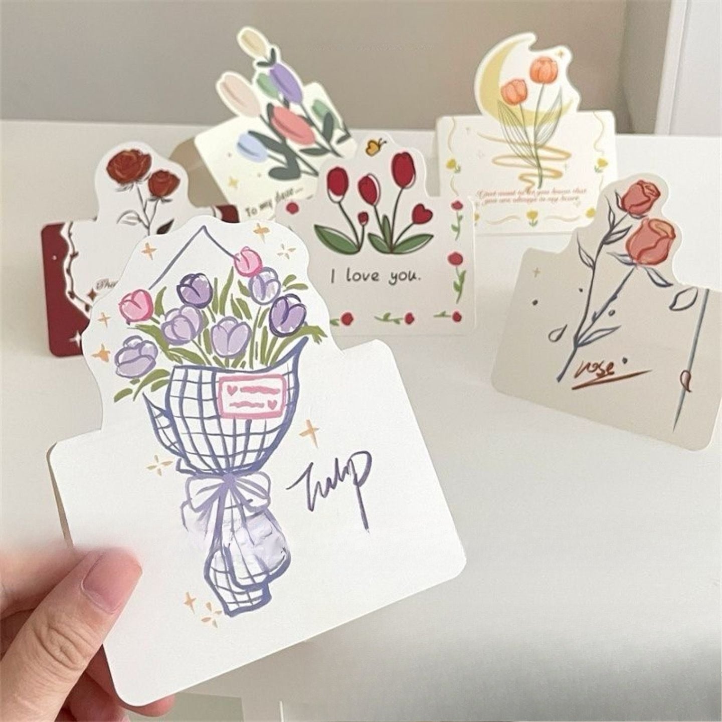 3D Tulip Bouquet Greeting Card