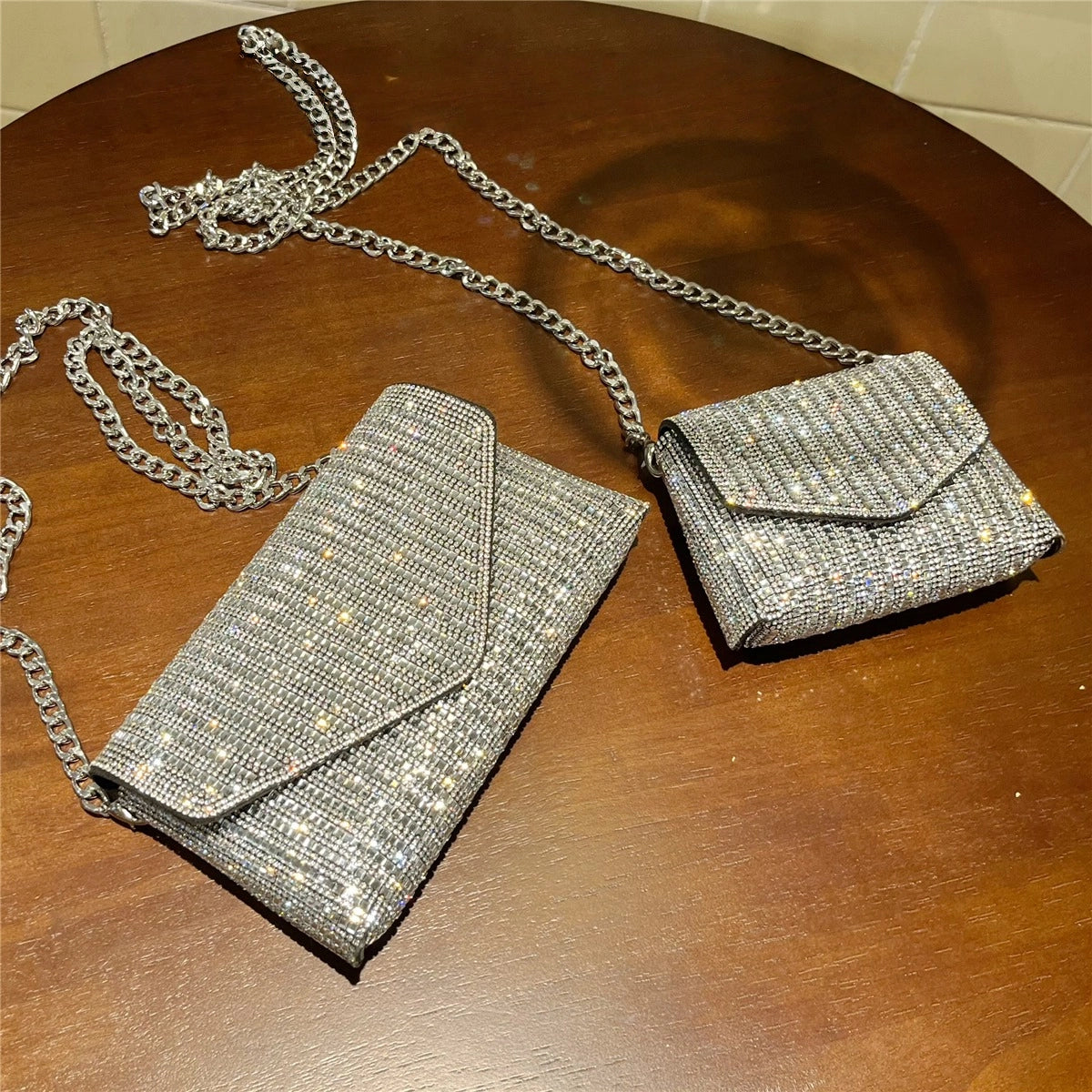 Super Flash Rhinestone Square Bag