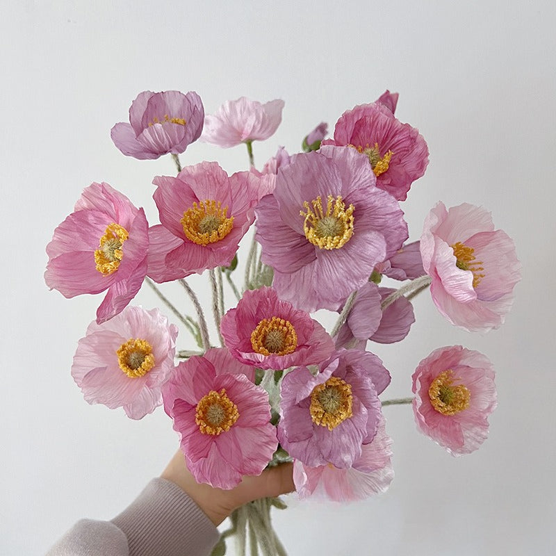Icelandic Poppy Faux Bouquet Arrangement