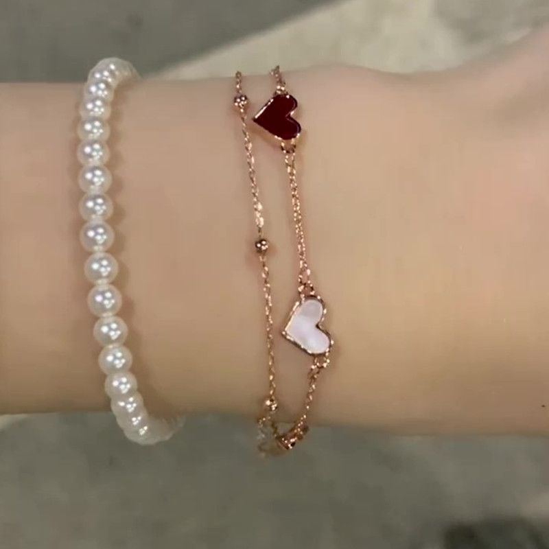 Heart Charm Layered Bracelet - Modomu