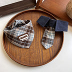 Pet Plaid Triangle Bandana Bib