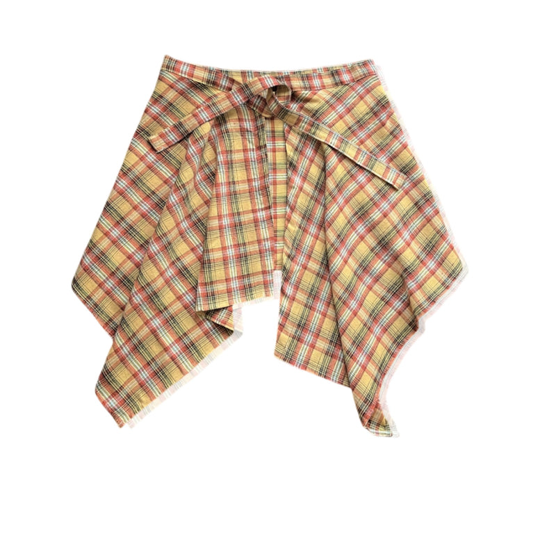 Unisex Plaid Layered Skirt - Modomu