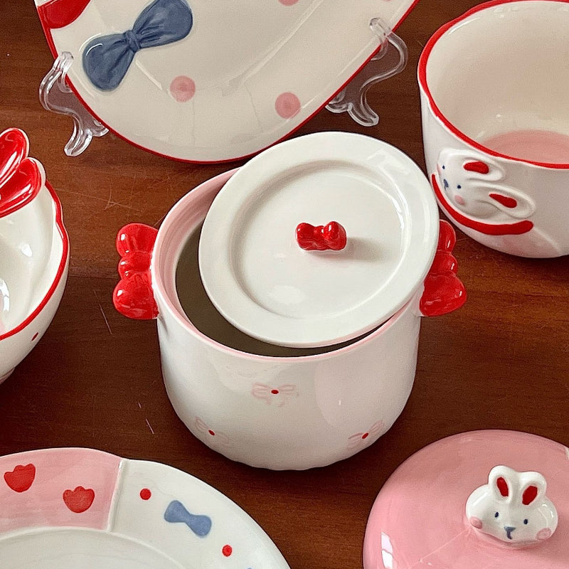 Hand Painted Rabbit Cereal Bowl - Modomu