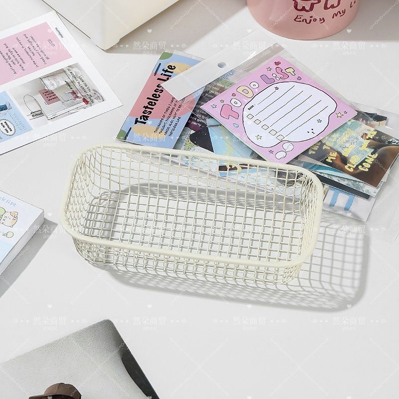 Desktop Wire Storage Basket Organizer