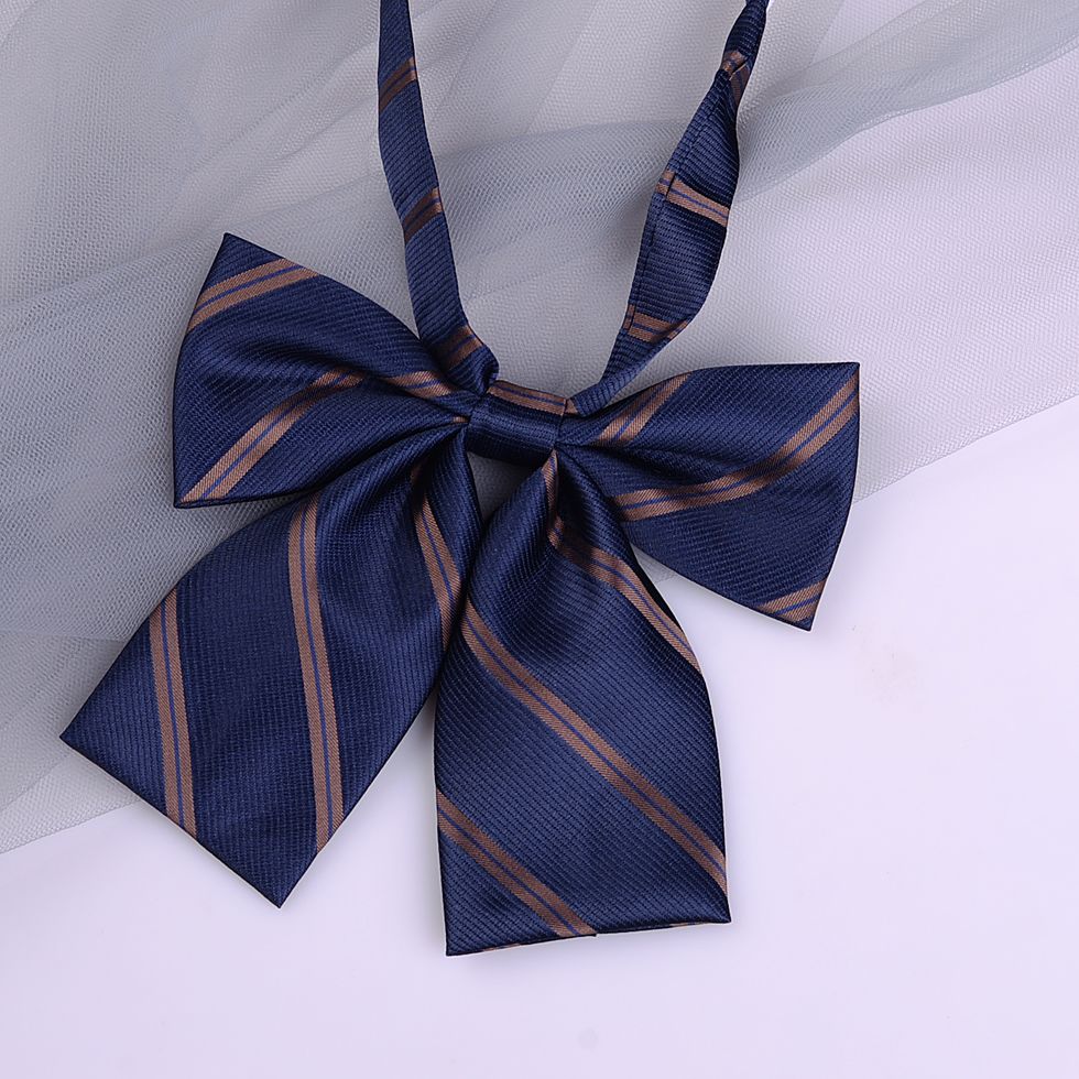 Striped School Uniform Bow Tie - Modomu
