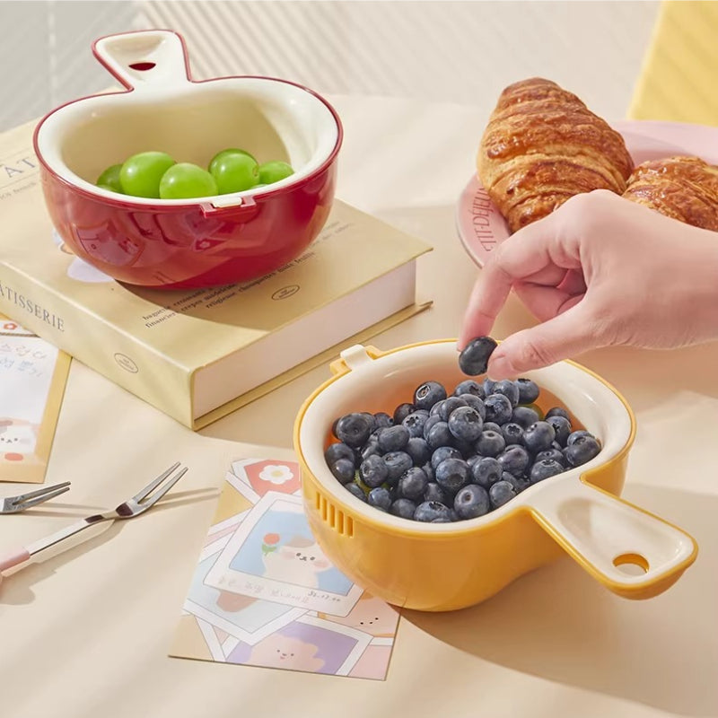 Handled Apple Fruit Drain Basket - Modomu