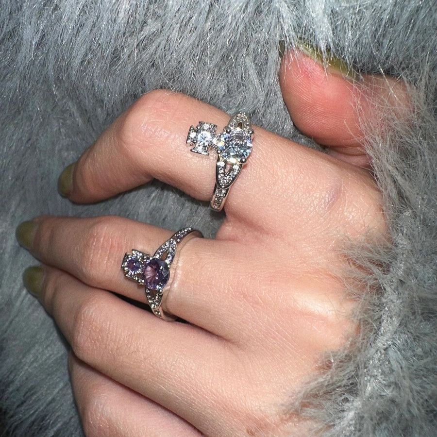 Sparkling Planet Zircon Ring