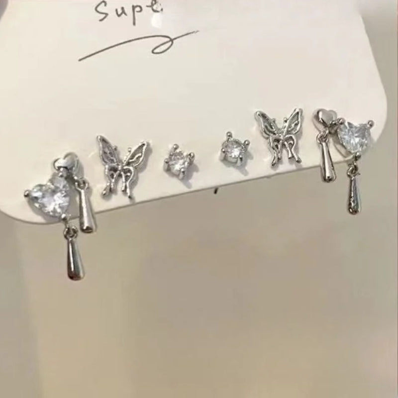 Mixed Heart Stud Set