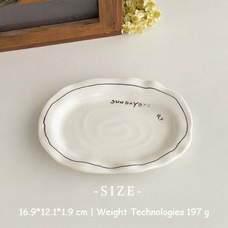 Irregular Ceramic Dessert Plate - Modomu