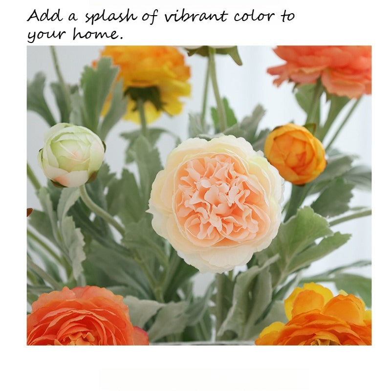 Faux Peony Lotus Stem Arrangement