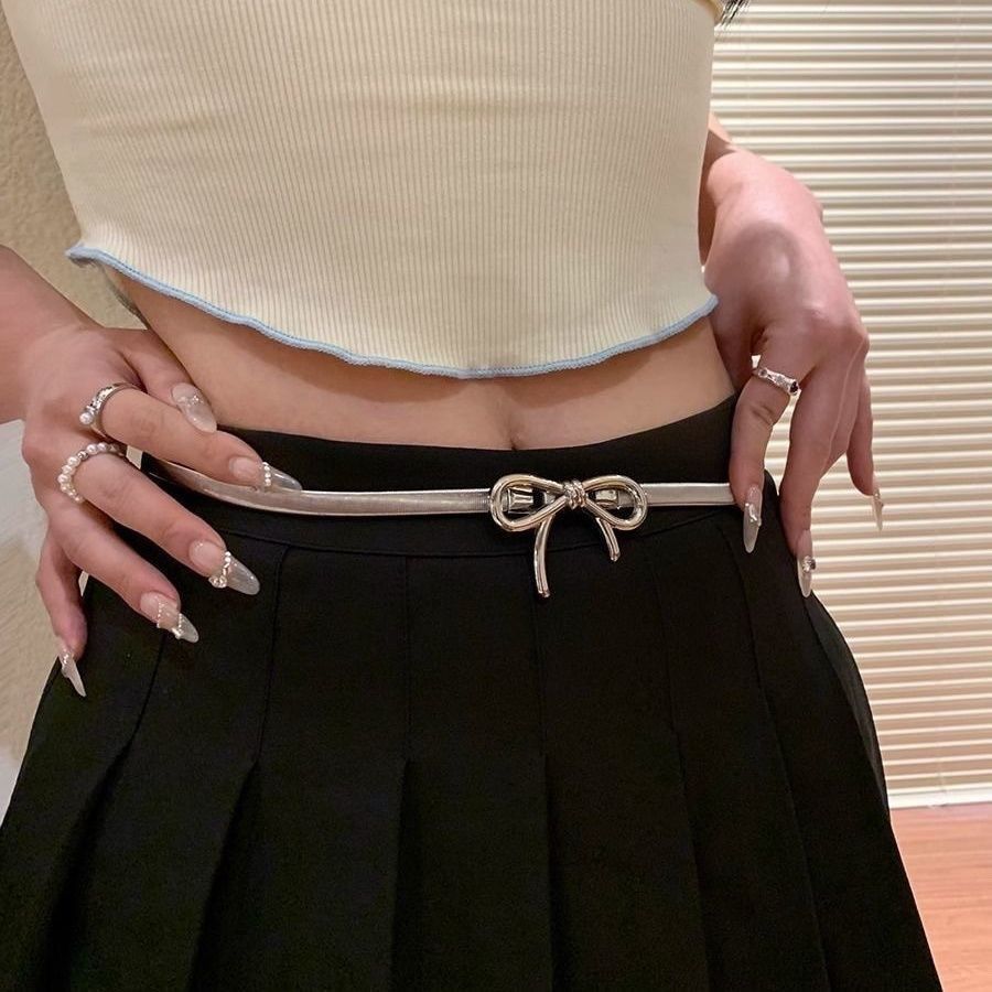 Bow Buckle Stretch Waist Belt