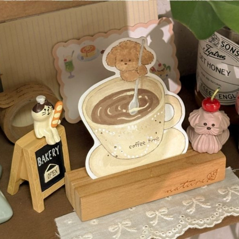 Dog Cafe Shaped Sticky Notes - Modomu