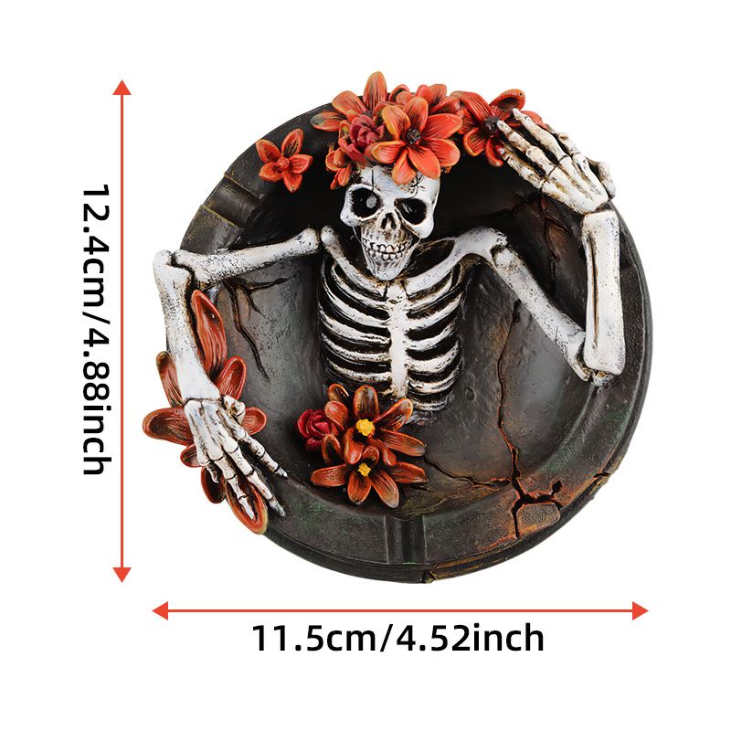 Flower Crown Skull Ashtray