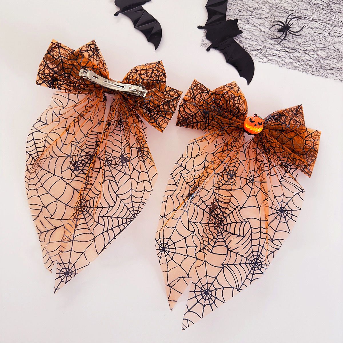Cobweb Mesh Hair Bow
