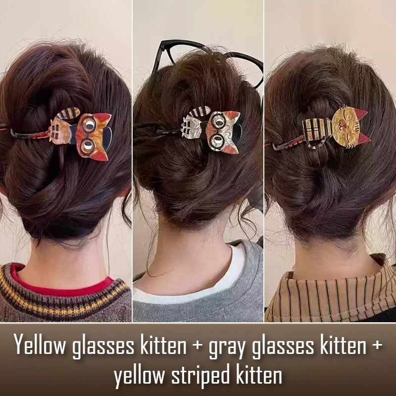 Cartoon Cat Twist Hair Clip
