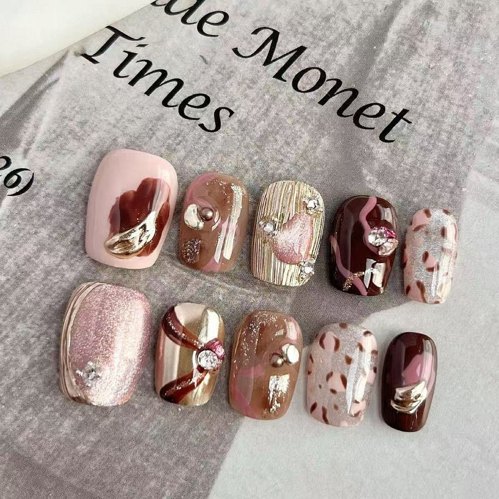 Leopard Cat Eye Nail Stickers