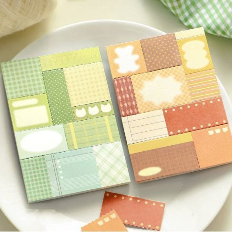Retro Patchwork Sticky Notebook - Modomu