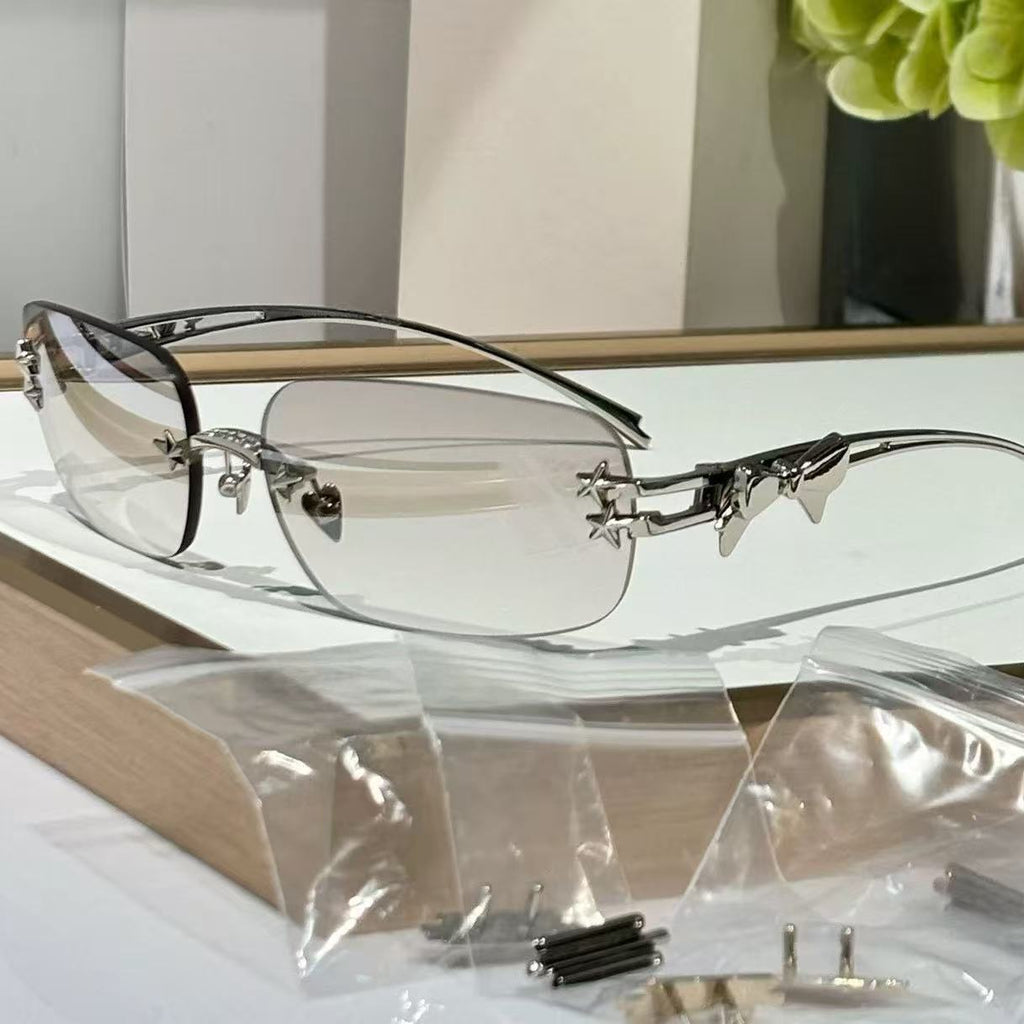 Rimless Y2K Fashion Sunglasses - Modomu