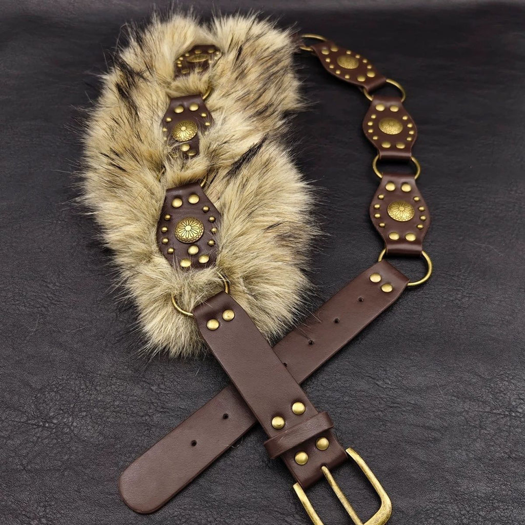 Punk Rivet Plush Belt
