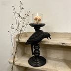 Perched Crow Candlestick