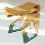 Animal Print Square Silk Tie - Modomu