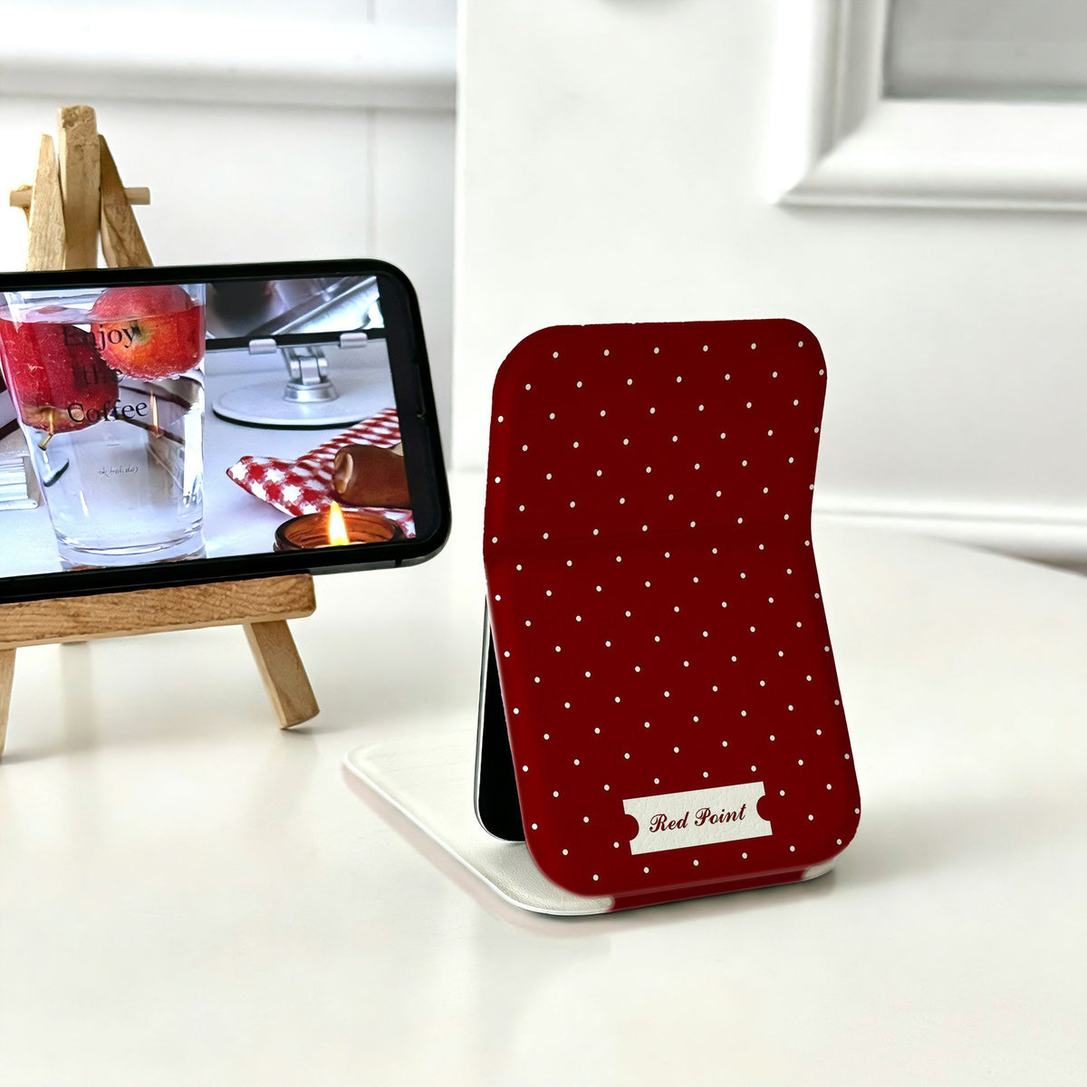 Little Red Folding Pocket Mirror