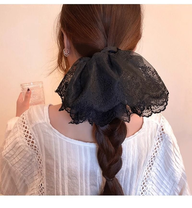 Romantic Double Layer Lace Scrunchie