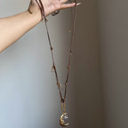 Sun Moon Braided Rope Necklace