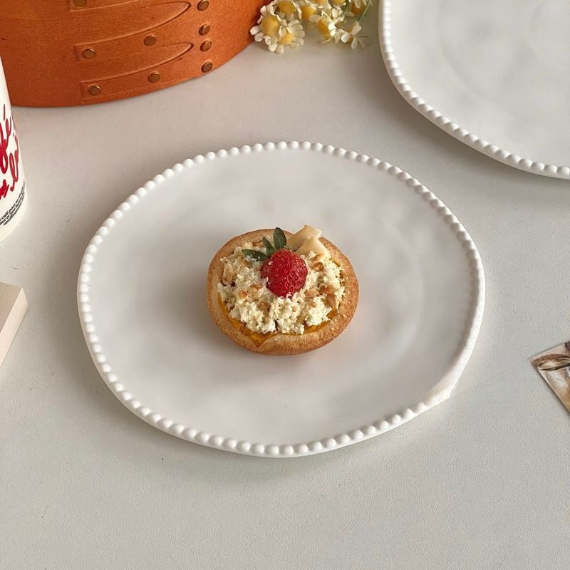 Beaded Edge Ceramic Dinner Plate - Modomu