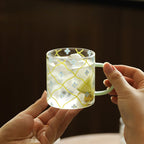 Patterned Clear Handled Mug