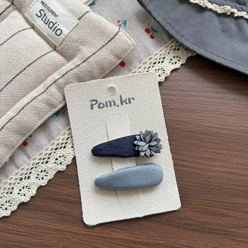 Flower Bow Side Bangs Clip - Modomu