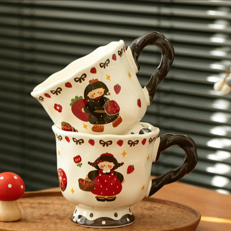 Strawberry Girl Ceramic Coffee Mug