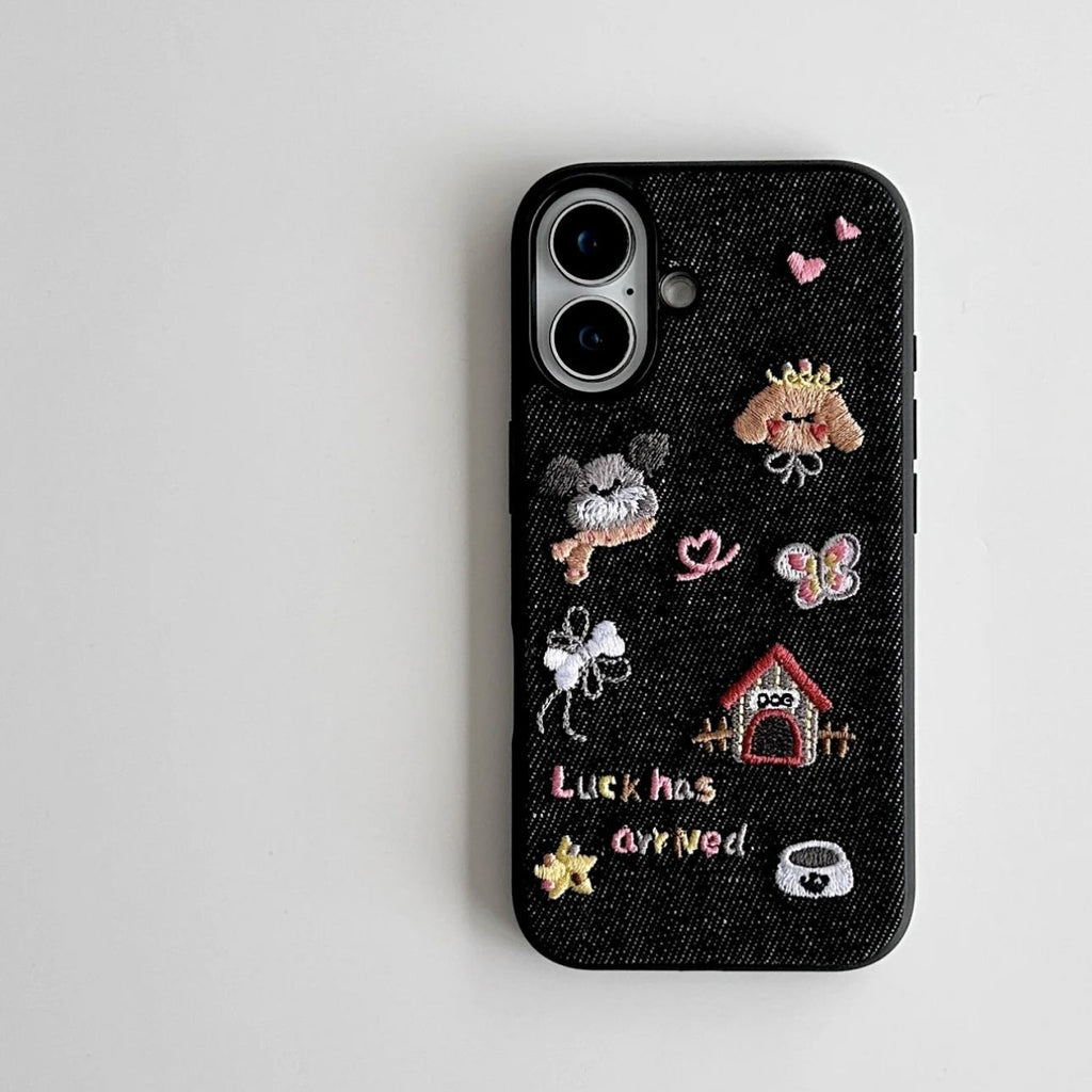 Embroidery Dog House Phone Case