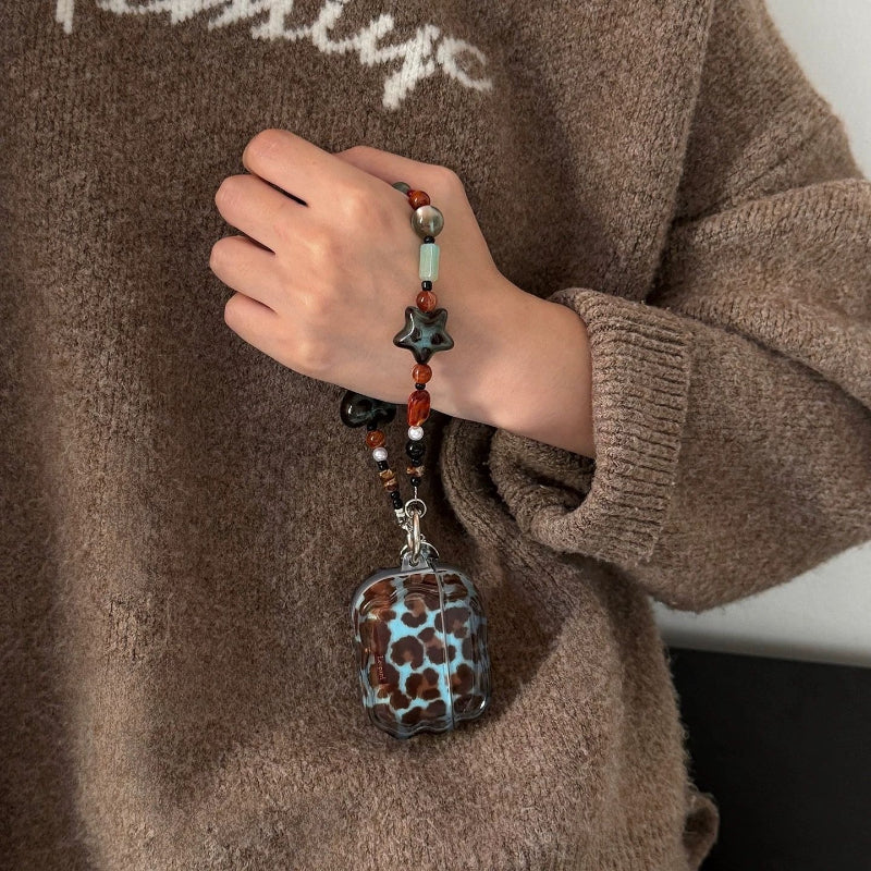 Leopard Bead Chain AirPods Case - Modomu