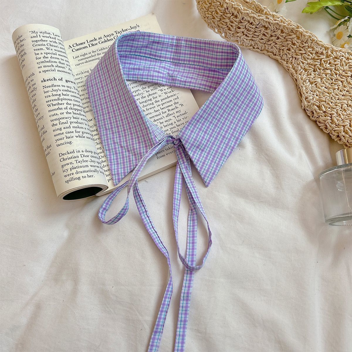 Detachable Plaid Shirt Collar - Modomu