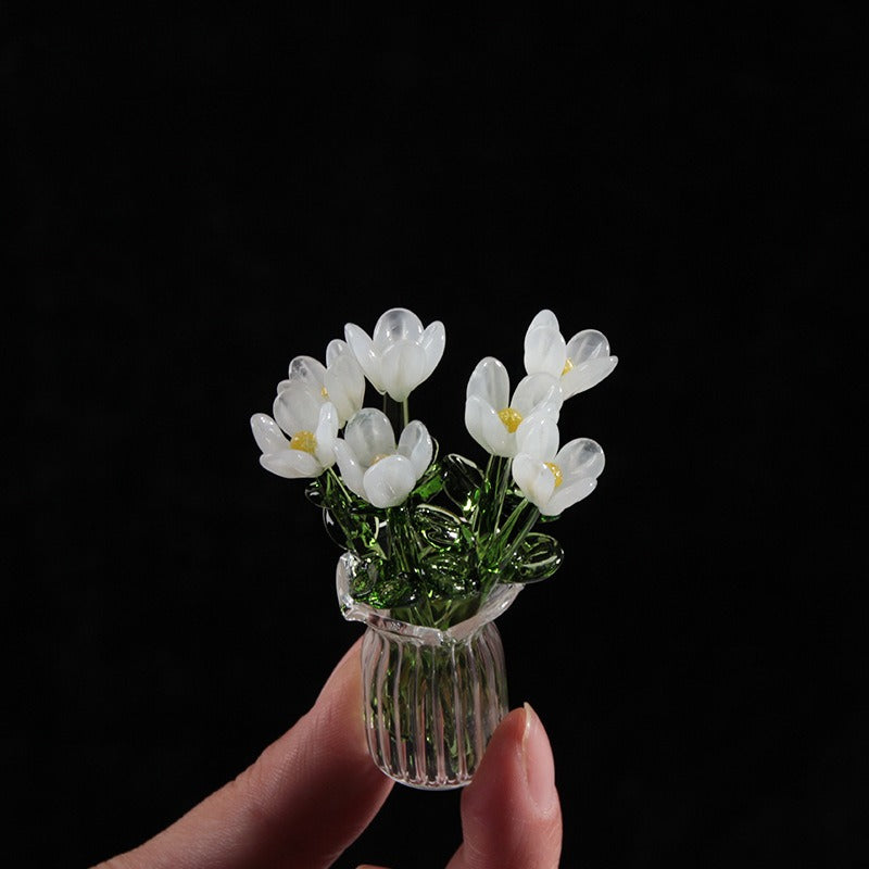 Handmade Glass Flower Arrangement