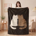 Cuddling Cats Flannel Throw