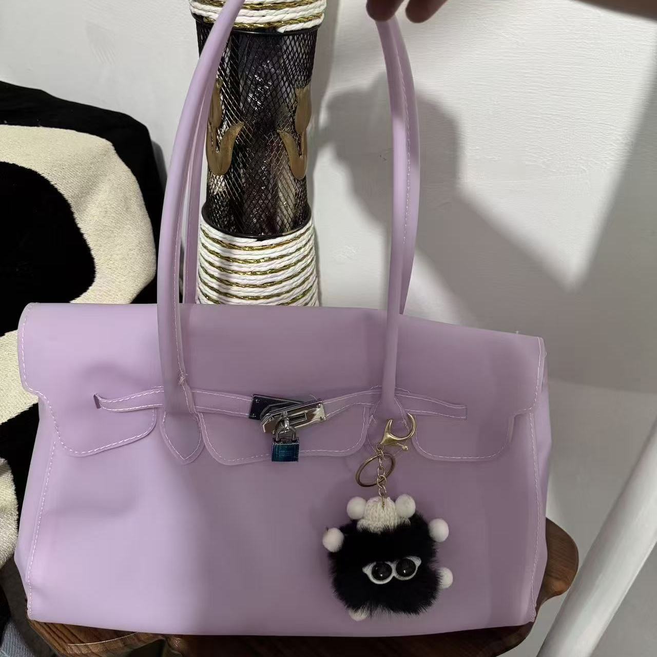 Oversized Jelly Padlock Tote