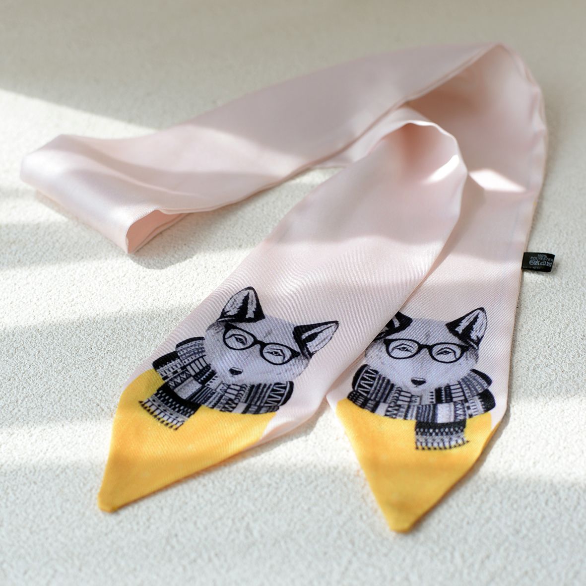 Animal Print Square Silk Tie - Modomu