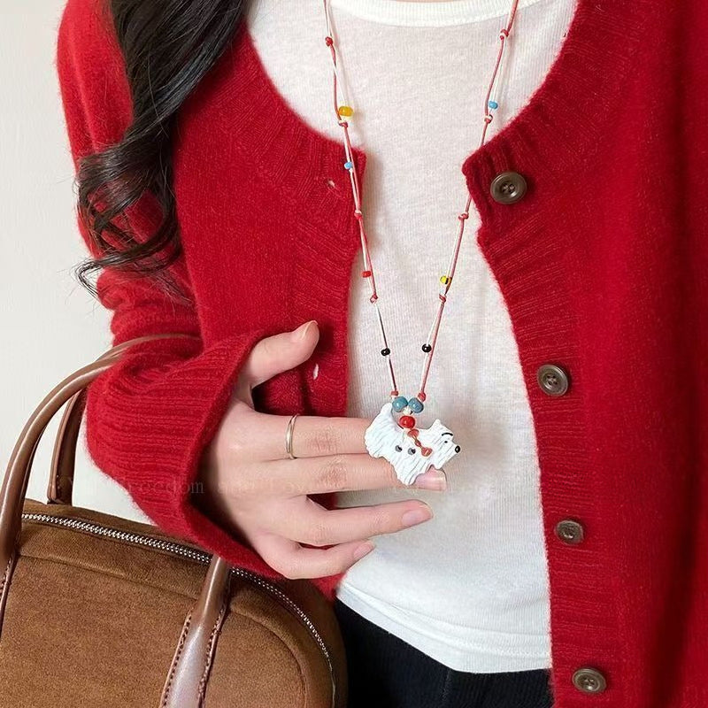 Cute Puppy Pendant Necklace - Modomu