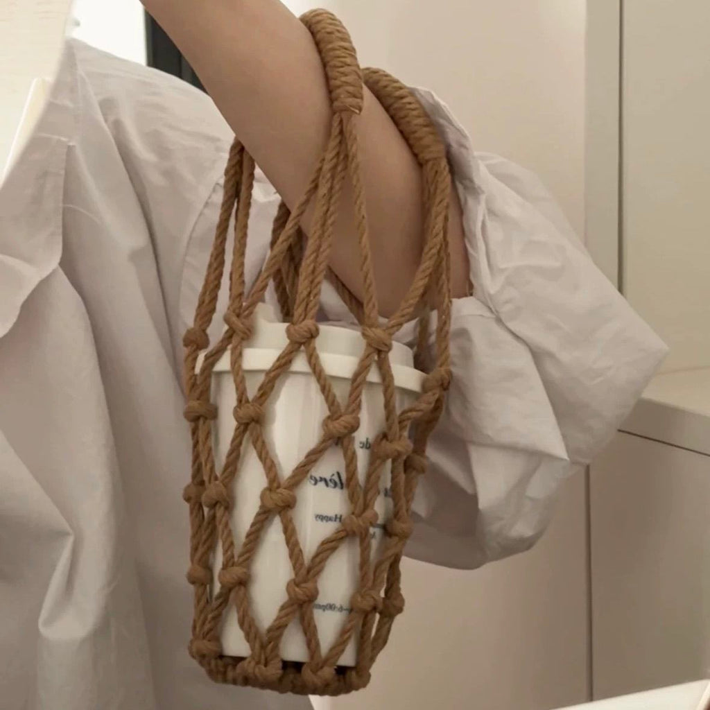 Handwoven Mesh Cup Carrier