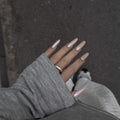 Milky Glaze Almond Press-On Nails