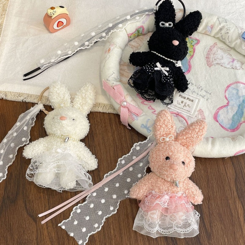 Plush Bunny Bear Doll Keychain