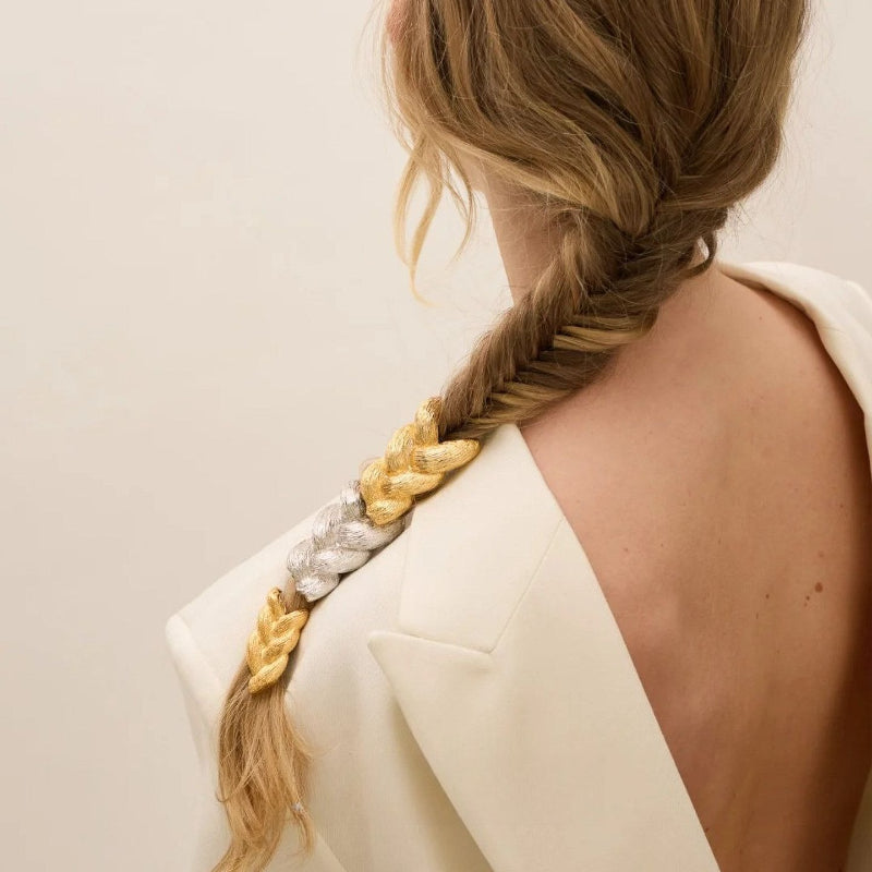 Two-Tone Braid Hair Tie
