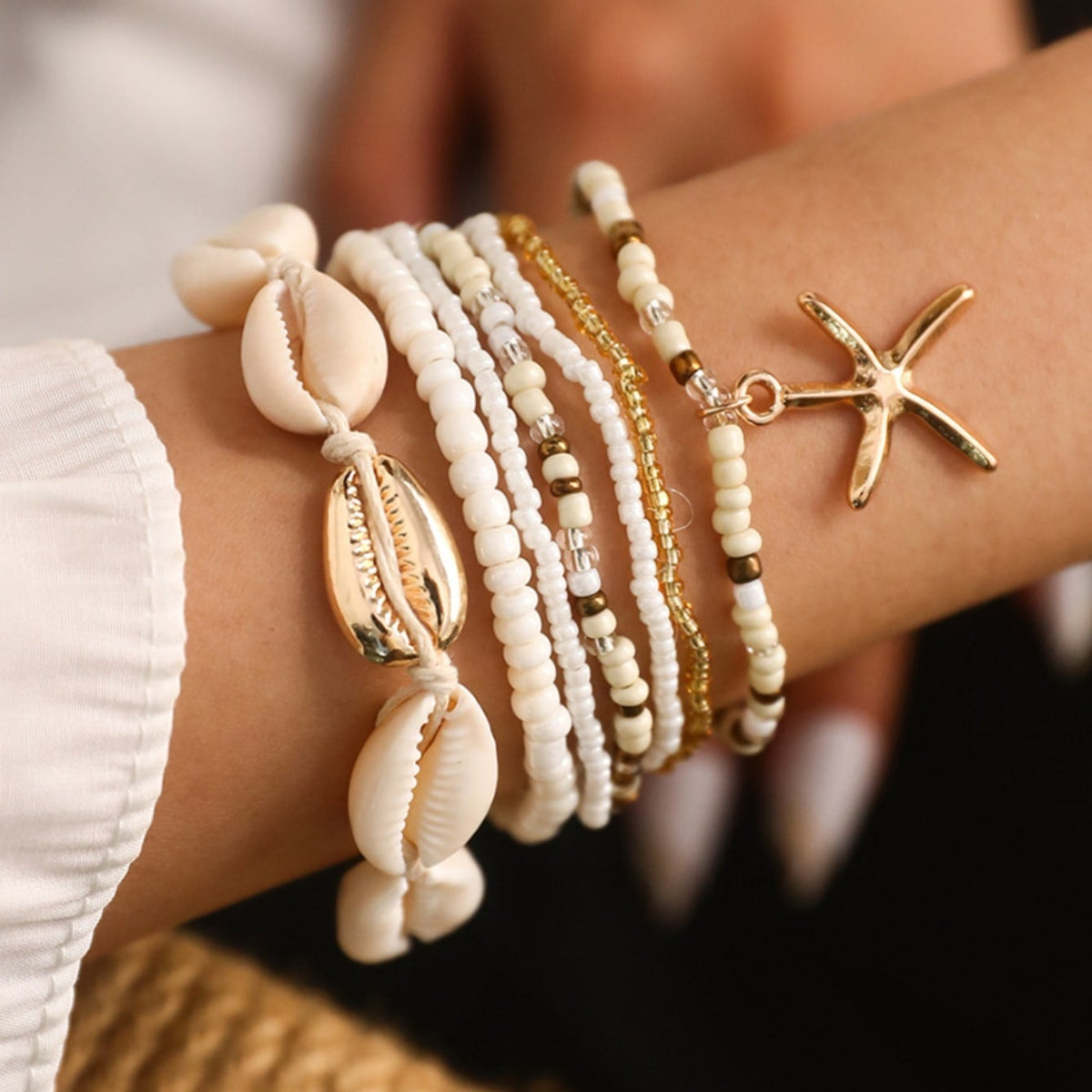 7pcs Bohemian Style Beaded Bracelets